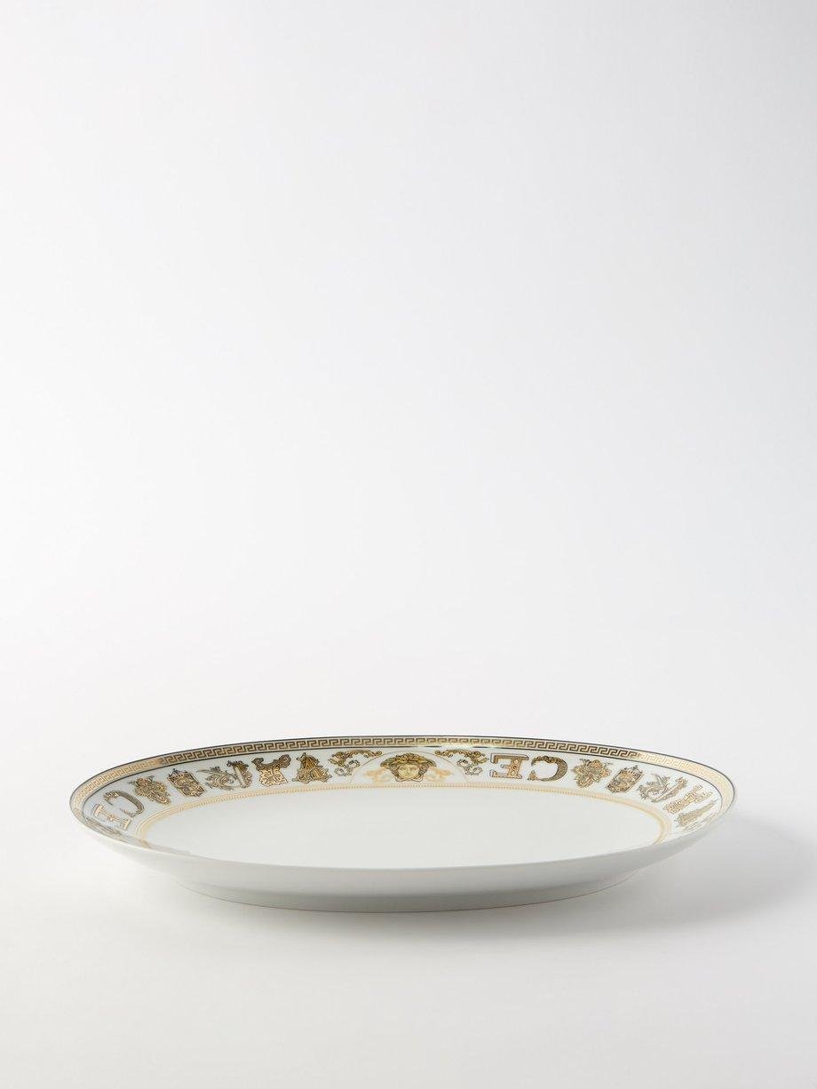 Virtus Gala porcelain serving platter by VERSACE