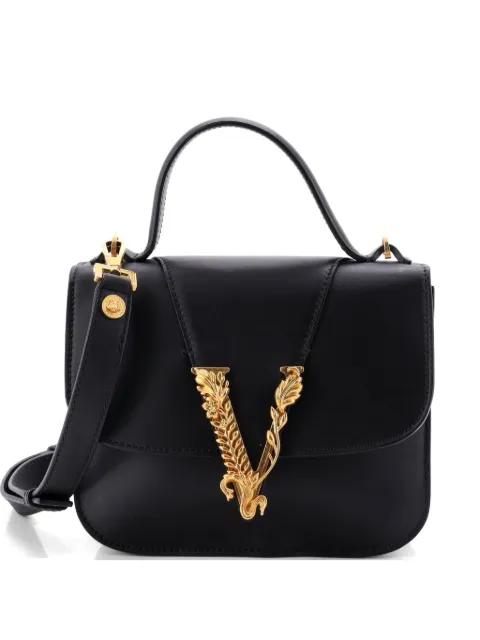 Virtus Top Handle Bag Leather Small shoulder bag by VERSACE 