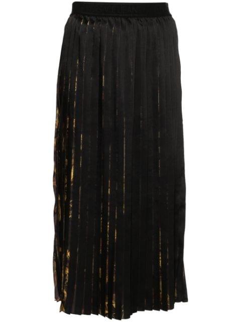 Watercolour Couture pleated midi skirt by VERSACE