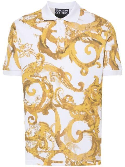 Watercolour Couture polo shirt by VERSACE