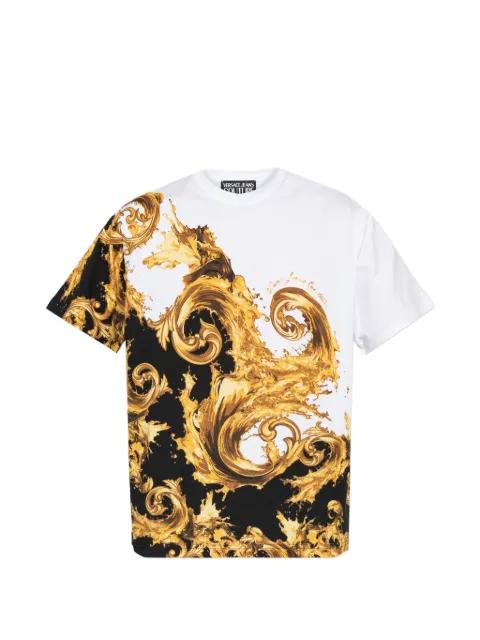 Wave Couture-print T-shirt by VERSACE