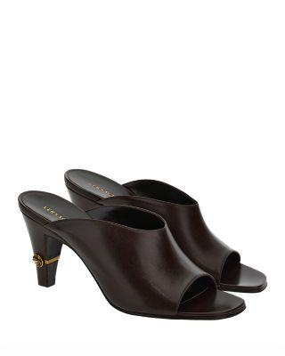 Women's Leather Mule Sandals by VERSACE