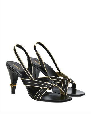 Women's Leather Slingback Sandals by VERSACE