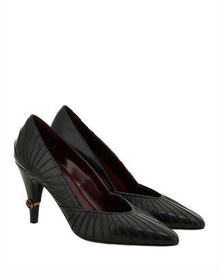 Women's Pointed Leather Pumps by VERSACE