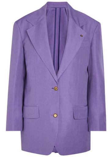 Wool and linen-blend blazer by VERSACE
