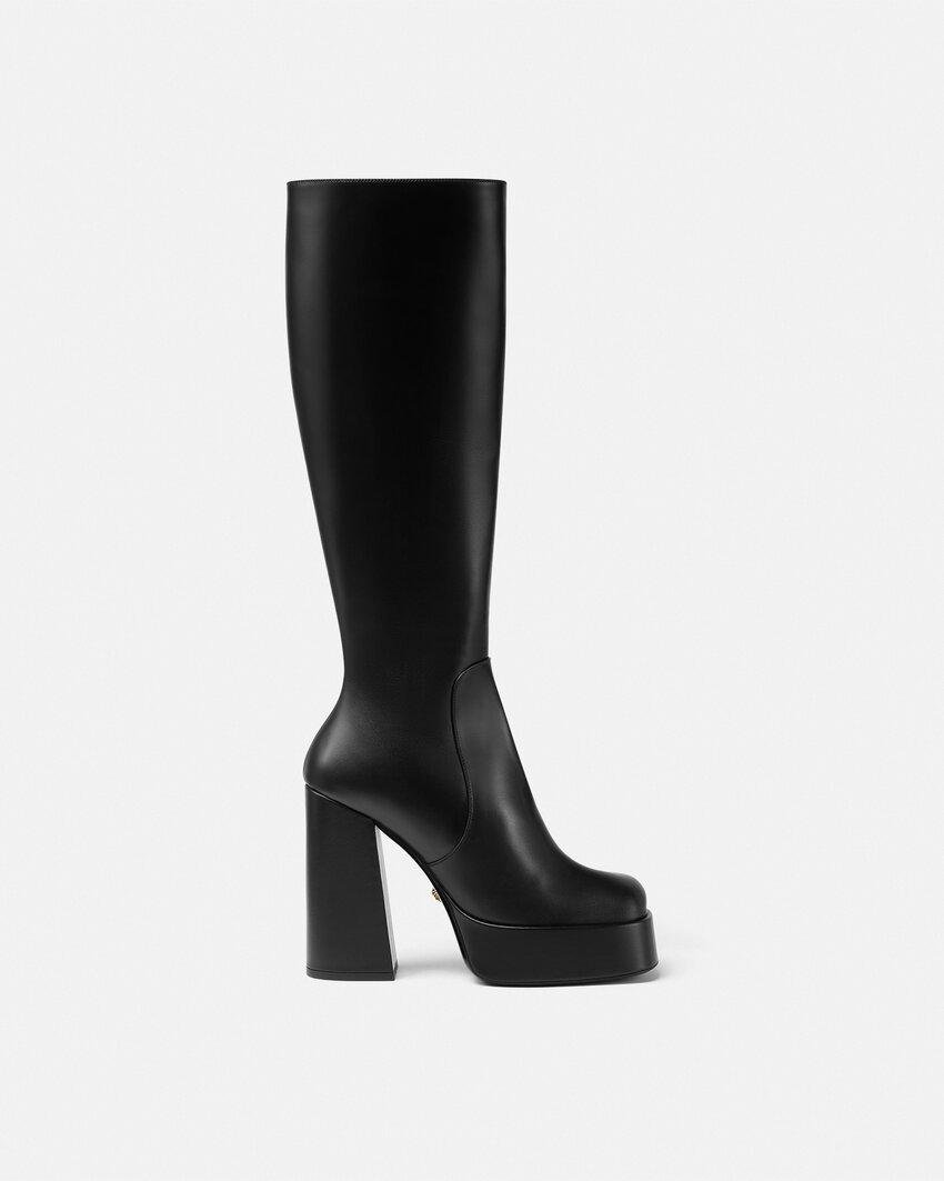 aevitas leather platform boots 120 mm by VERSACE