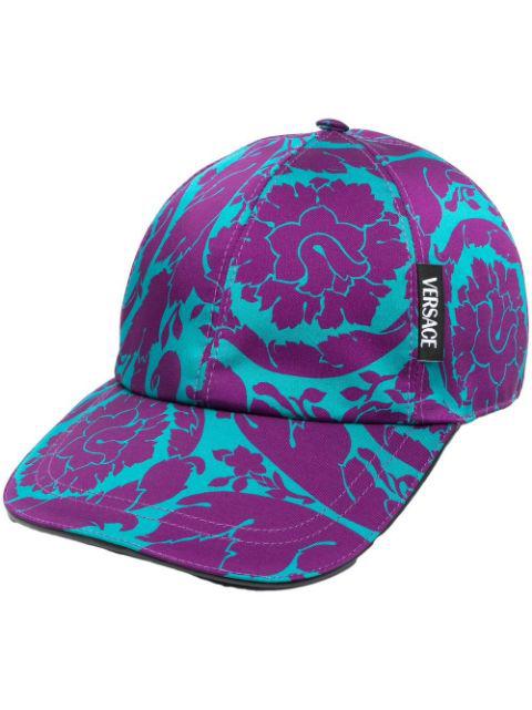 all-over floral-print cap by VERSACE