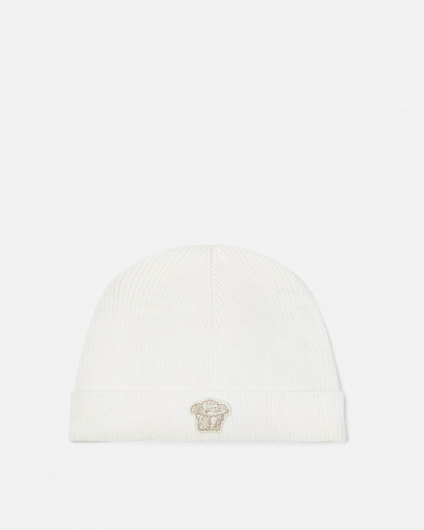 baby cotton knit beanie by VERSACE