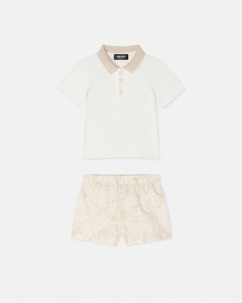 baby cotton polo set by VERSACE
