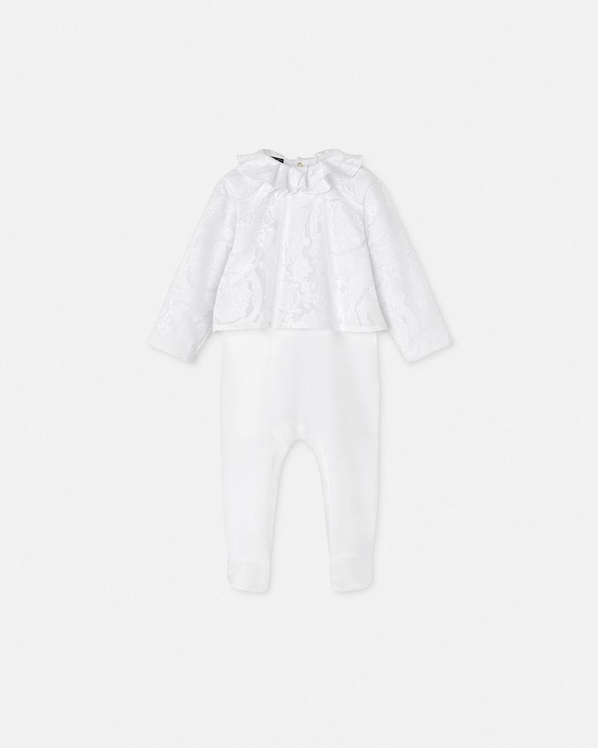 baby devore cotton sleepsuit by VERSACE