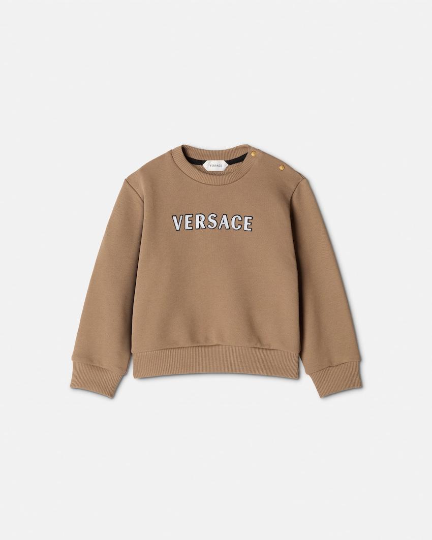 baby embroidered-logo cotton-jersey sweatshirt by VERSACE