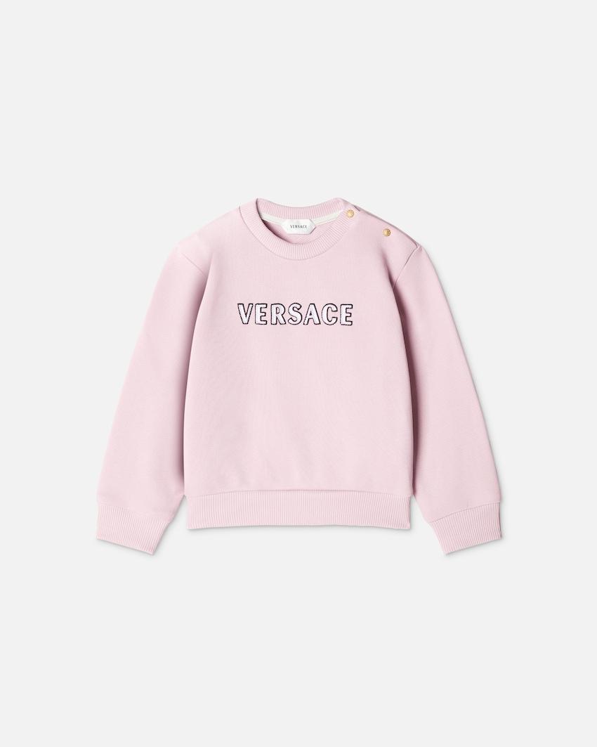 baby embroidered-logo cotton-jersey sweatshirt by VERSACE