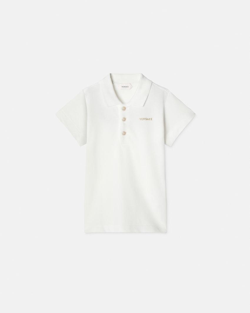baby embroidered-logo cotton-pique polo by VERSACE