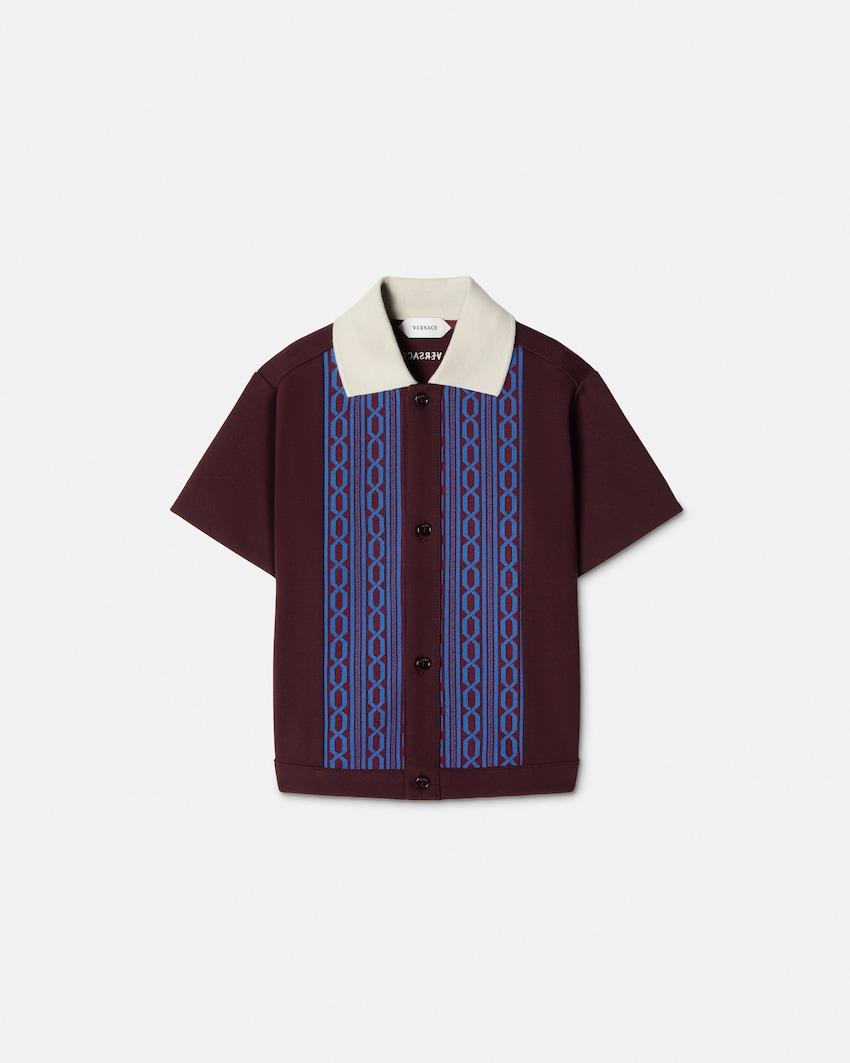 baby embroidered-logo jacquard milano-stitch shirt by VERSACE