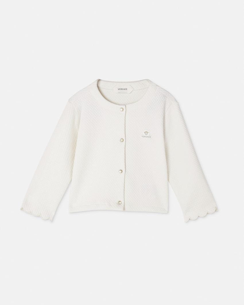baby embroidered matelasse cotton-jersey cardigan by VERSACE