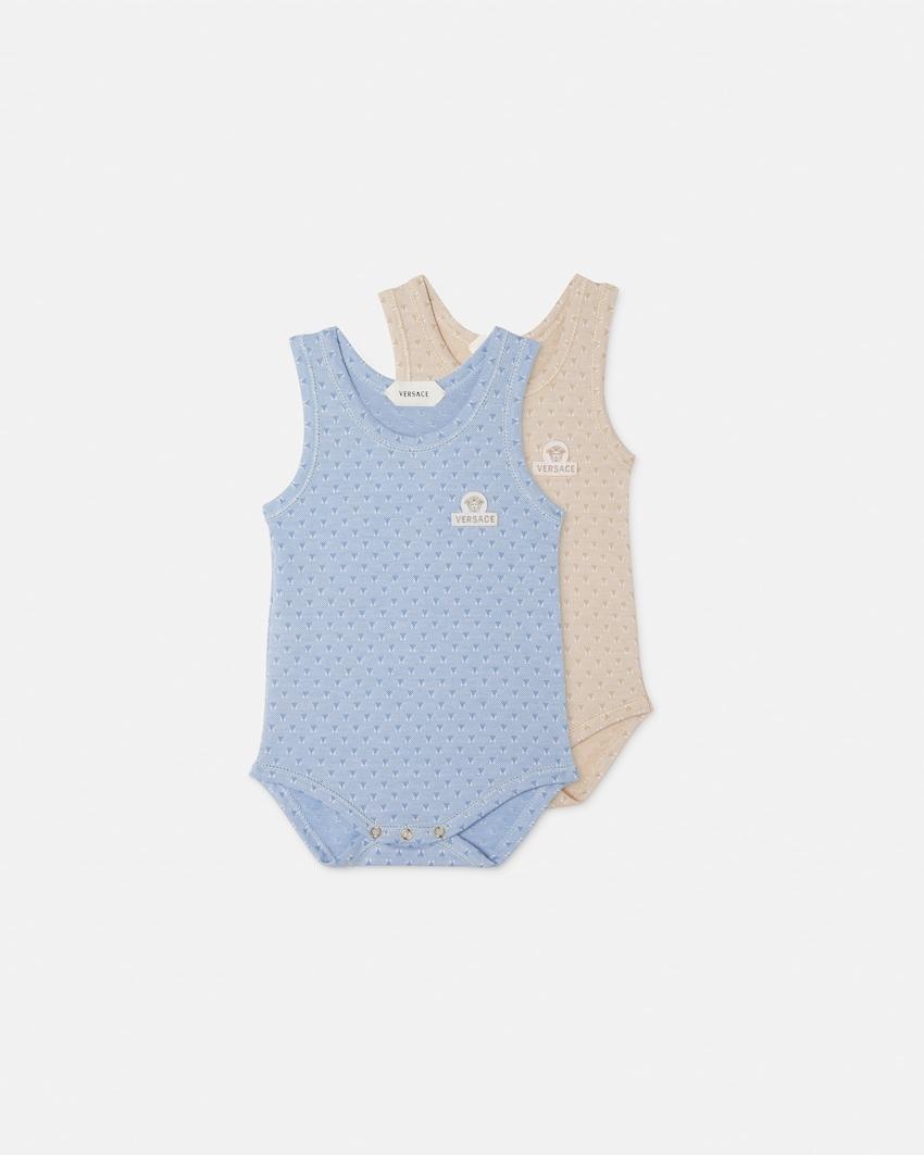 baby jacquard cotton-pique bodysuit 2-pack by VERSACE