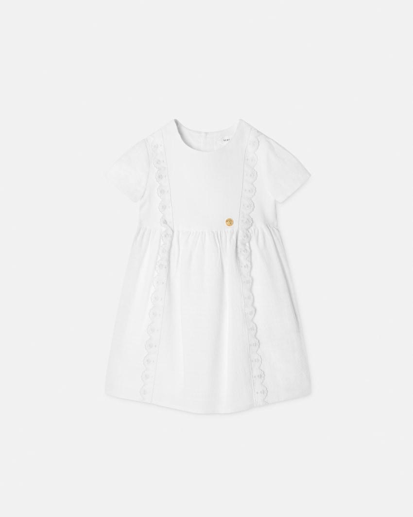 baby jacquard cotton-poplin dress by VERSACE
