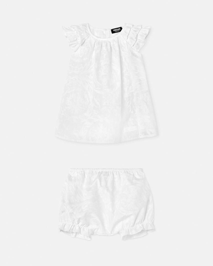 baby jacquard cotton-poplin dress set by VERSACE