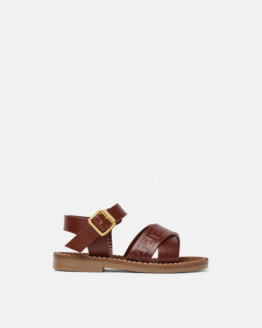 baby leather sandals by VERSACE