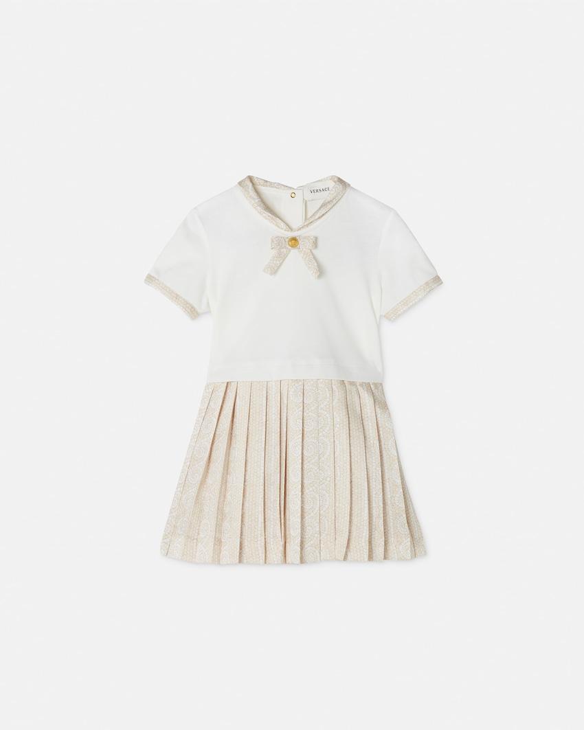 baby printed cotton-jersey and twill dress by VERSACE