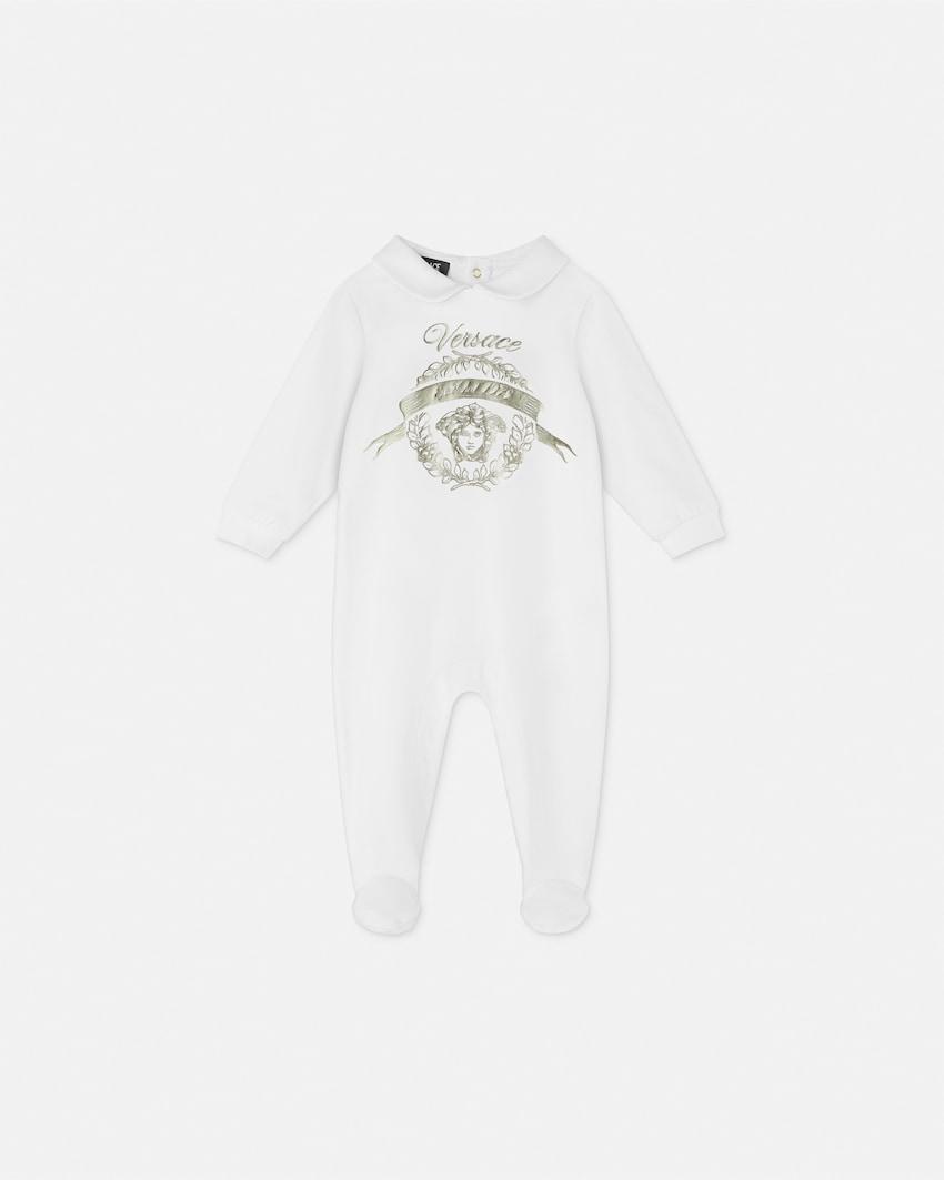 baby printed cotton-jersey sleepsuit by VERSACE