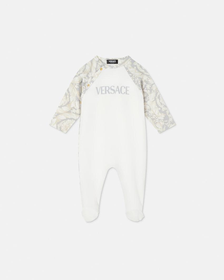 baby printed cotton-jersey sleepsuit by VERSACE