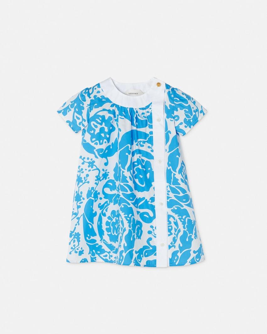 baby printed cotton-poplin dress by VERSACE
