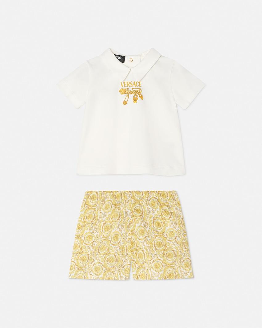 baby printed cotton t-shirt dress by VERSACE