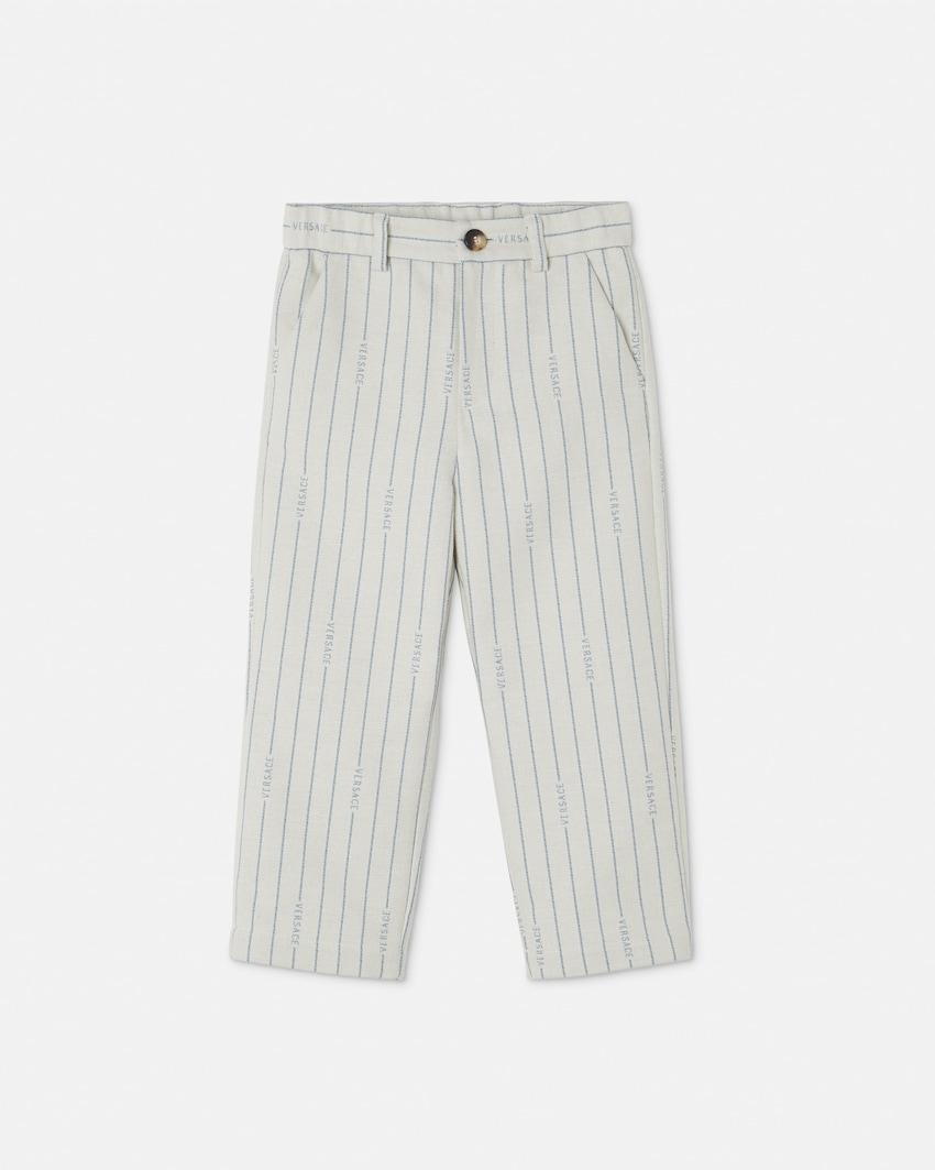 baby printed cotton trousers by VERSACE