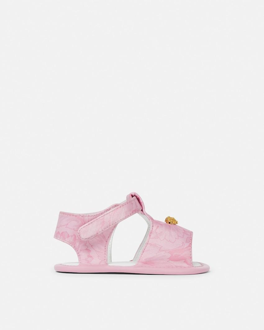 baby printed satin sandals by VERSACE