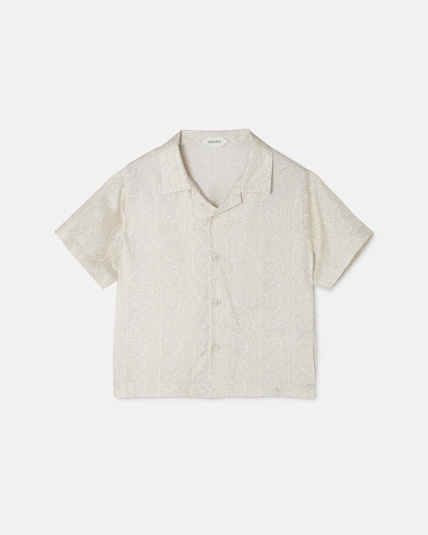 baby printed silk twill shirt by VERSACE