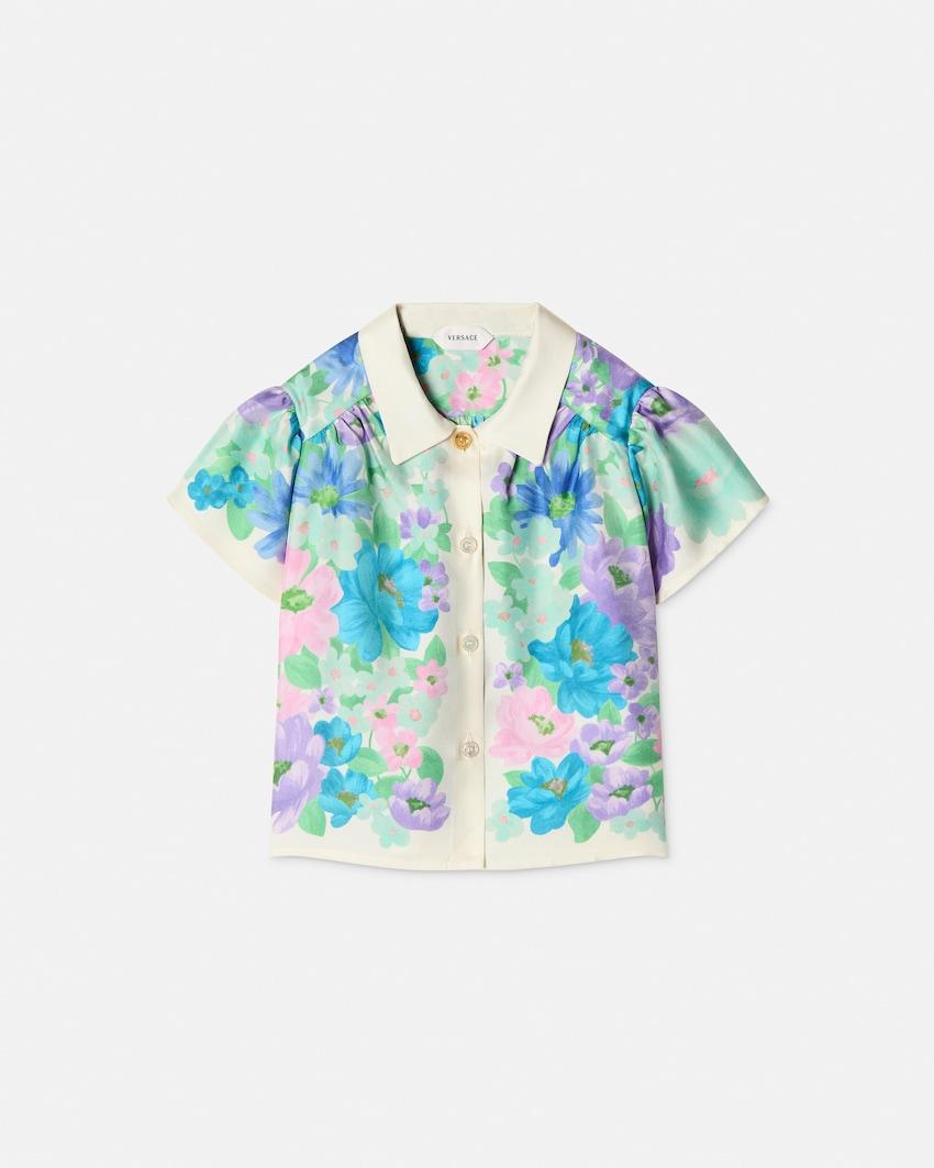 baby printed silk twill shirt by VERSACE