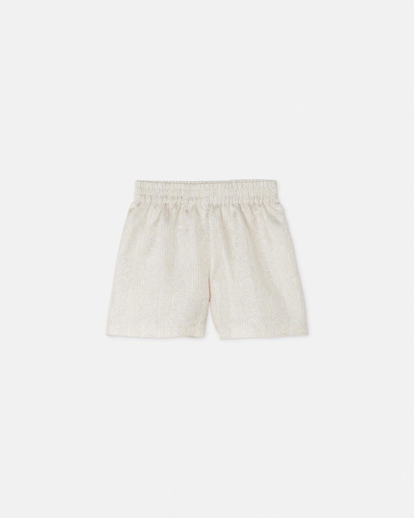 baby printed silk twill shorts by VERSACE