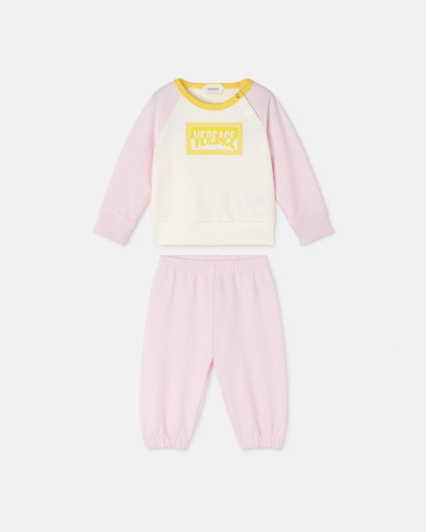 baby printed stretch cotton-jersey sweatshirt set by VERSACE