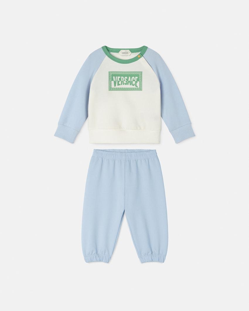 baby printed stretch cotton-jersey sweatshirt set by VERSACE
