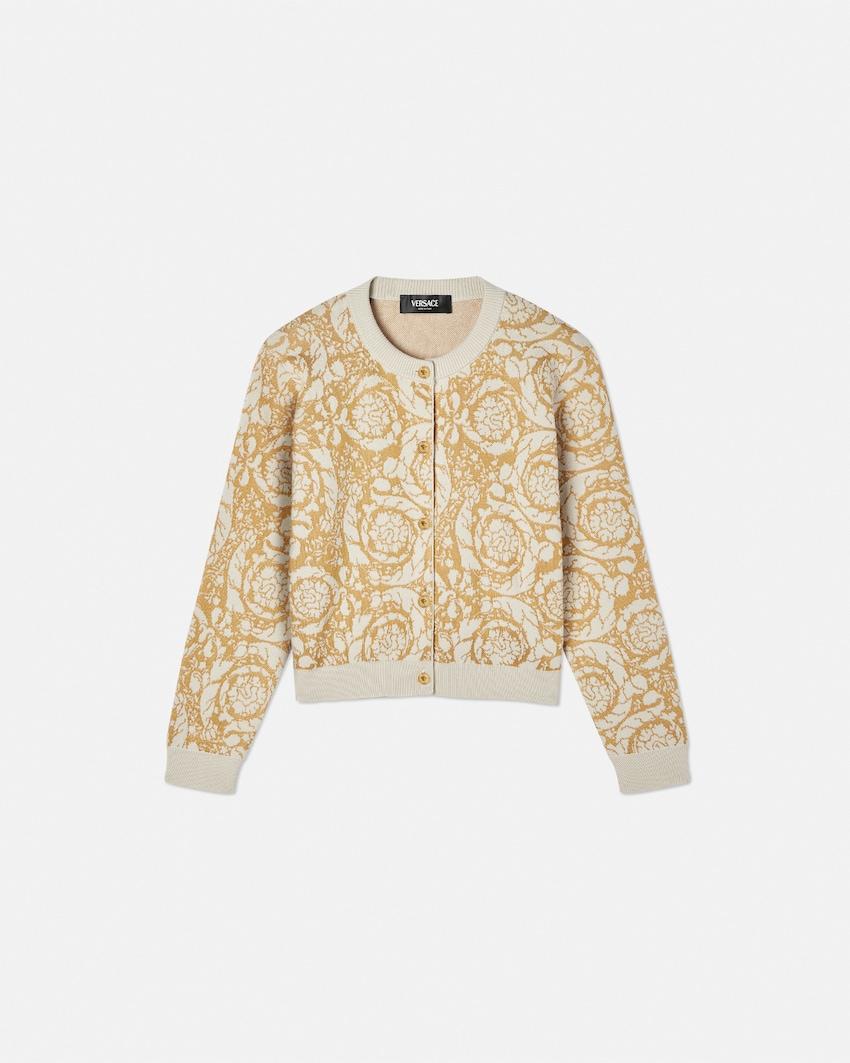 barocco allover jacquard kids cardigan by VERSACE
