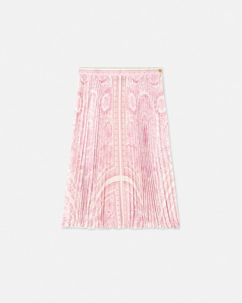 barocco foulard pleated kids midi skirt by VERSACE