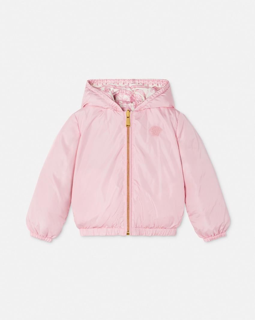 barocco foulard reversible kids puffer jacket by VERSACE