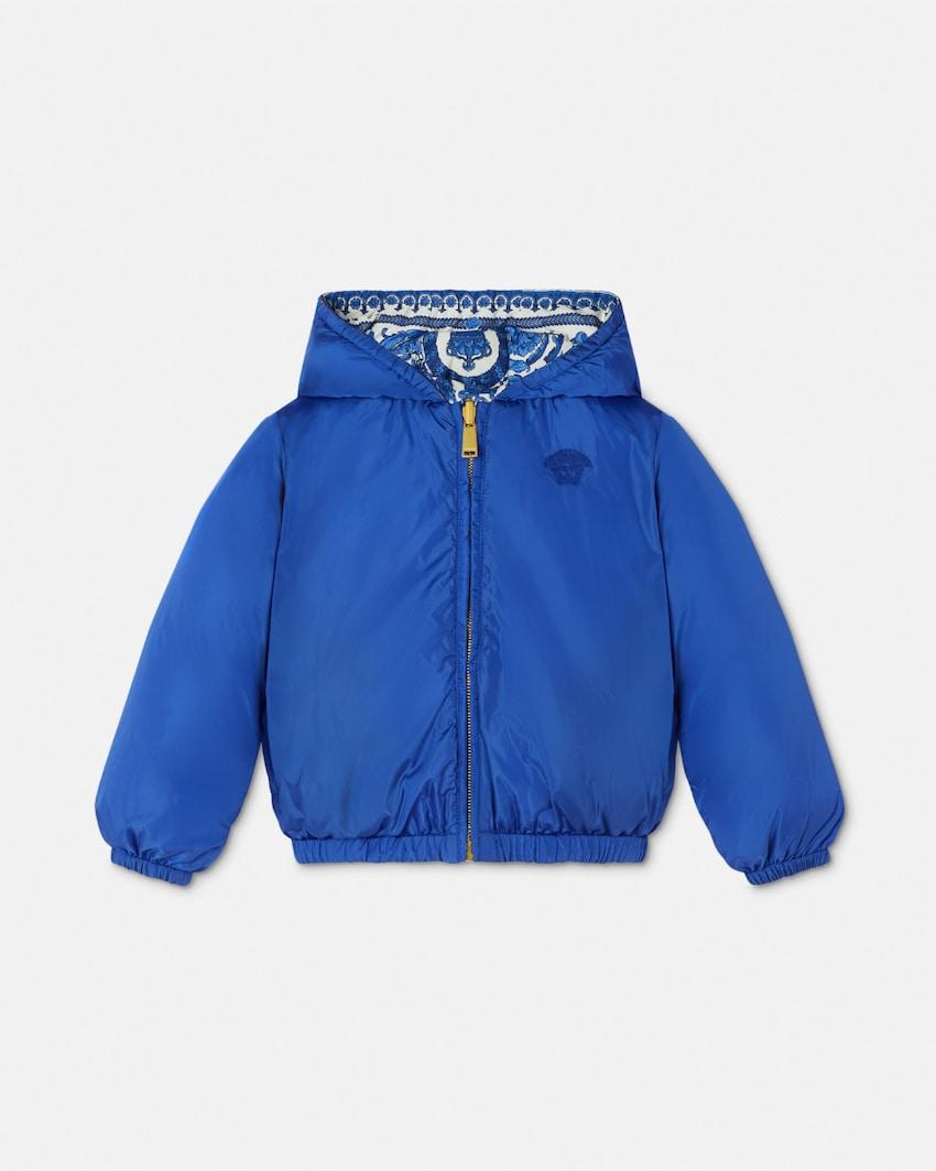 barocco foulard reversible kids puffer jacket by VERSACE