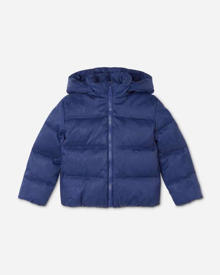 barocco jacquard baby puffer jacket by VERSACE