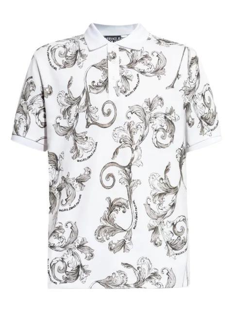 barocco-print polo shirt by VERSACE