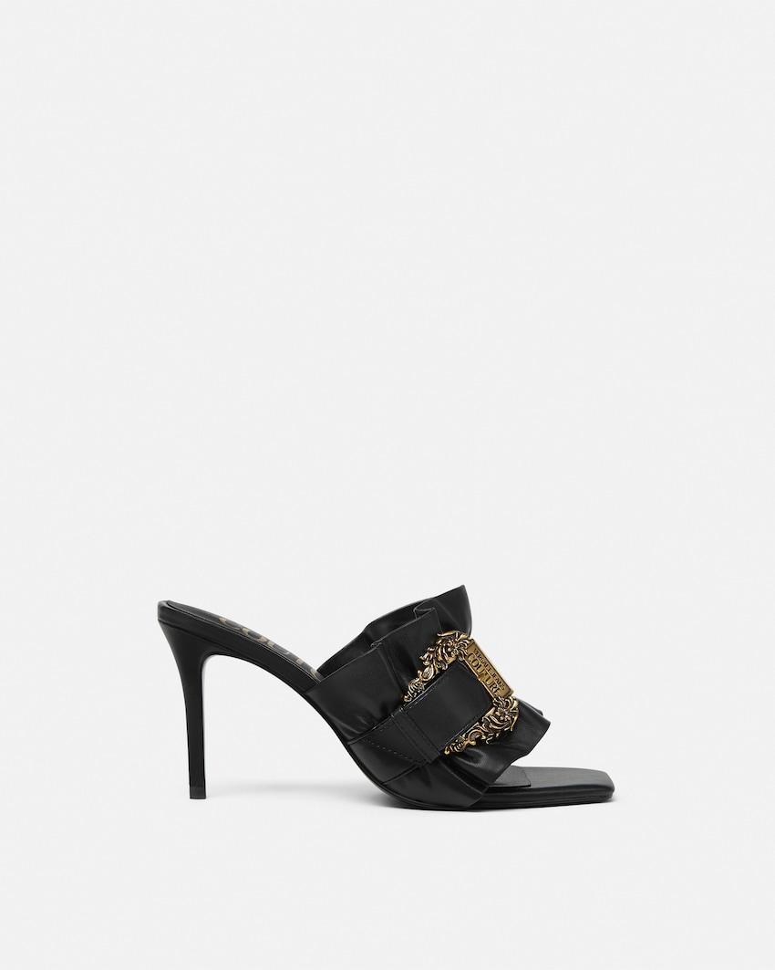 baroque buckle emily mules by VERSACE