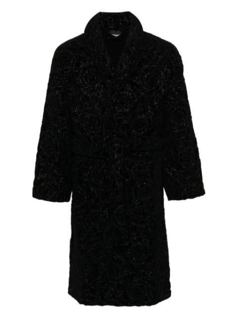 baroque-jacquard cotton blend robe by VERSACE