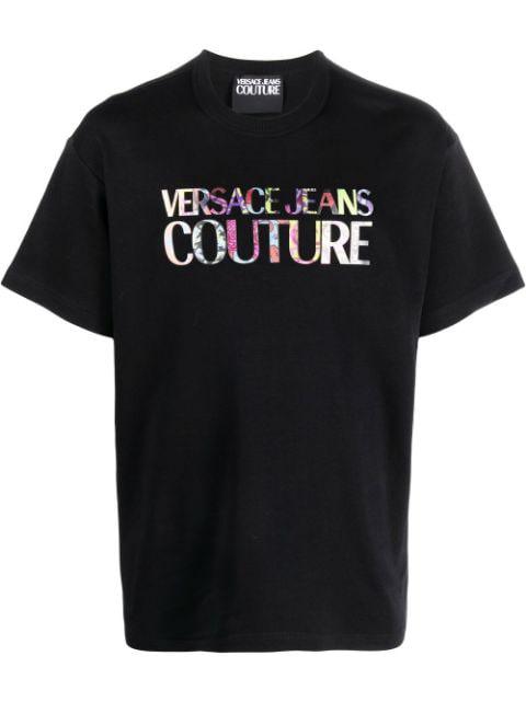 baroque logo-print T-shirt by VERSACE