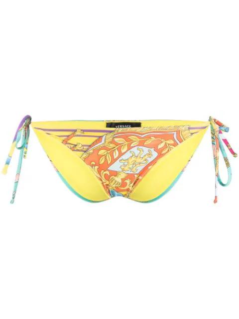 baroque pattern-print bikini bottoms by VERSACE