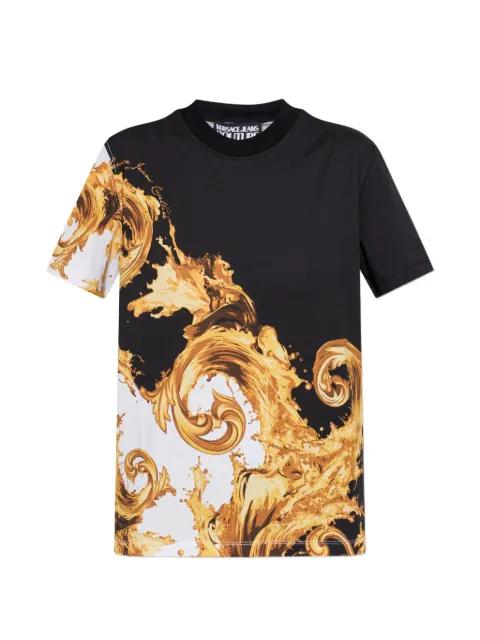 baroque-print cotton T-shirt by VERSACE