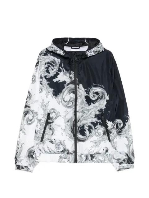 baroque-print hoodied jacket by VERSACE