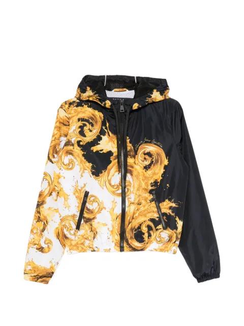 baroque-print hoodied jacket by VERSACE