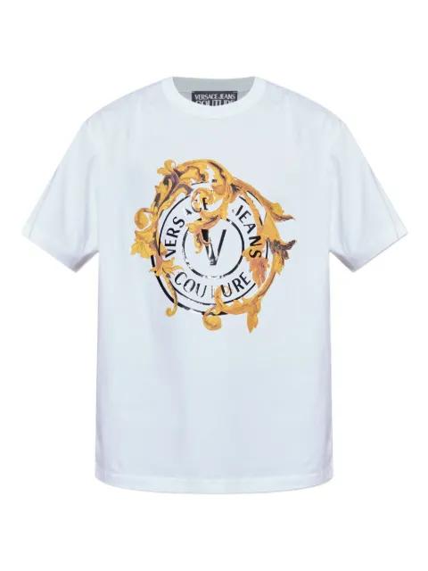 baroque-print logo-print t-shirt by VERSACE