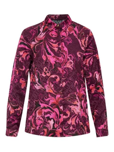 baroque-print long-sleeve shirt by VERSACE